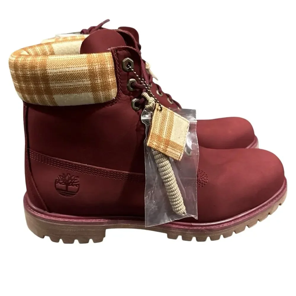 Timberland Premium Men‎ 6 inch Lace Waterproof Boots - Dark Red - Size: 10.5